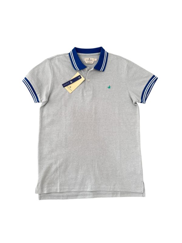 CAMISETA DE CUELLO PARA HOMBRE CUELLO A RAYAS DOS COLORES