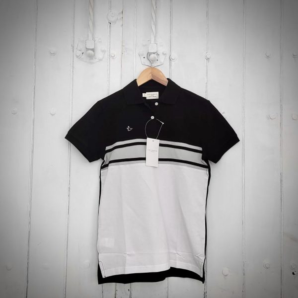 CAMISETA DE CUELLO PARA HOMBRE CON CELESTE
